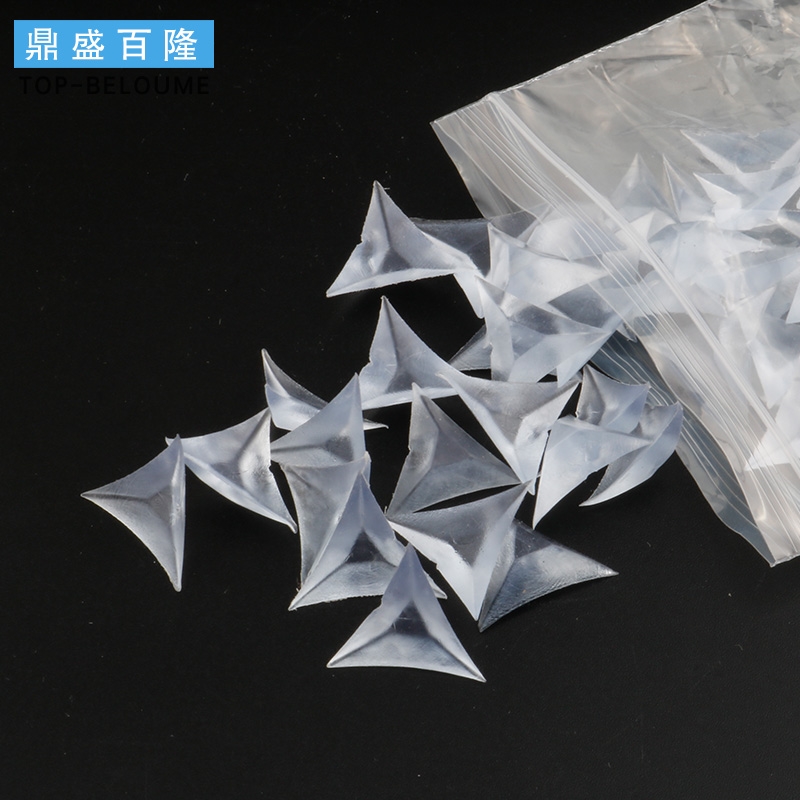 Transparent crystal dust-proof corner drawer corner wardrobe cabinet furniture dead corner paste anti-dirty cabinet body triangular mat 100 pieces