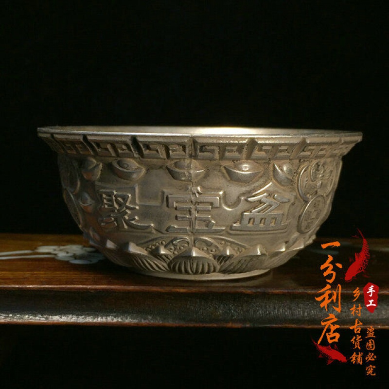 Antique Miscellaneous Collectibles, Old Silverware, Silver Bowls, Silver Vessels, Buddhist Temple Offerings, Treasure Bowls, Old Objects