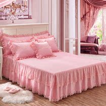 Mengjie Home Sports 2021 New cotton lace lace bedsuite single - piece cotton princess bed suite summer