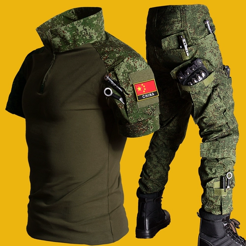 Боевой тренировочный костюм, топ, тактический, с короткими рукавами, летний камуфляжный костюм, костюм лягушки, тонкий инструктор GEN3, русский мужчина