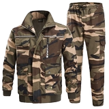 Мужской зимний утепленный удерживающий тепло износостойкий камуфляжный комплект для работы, рабочая одежда
