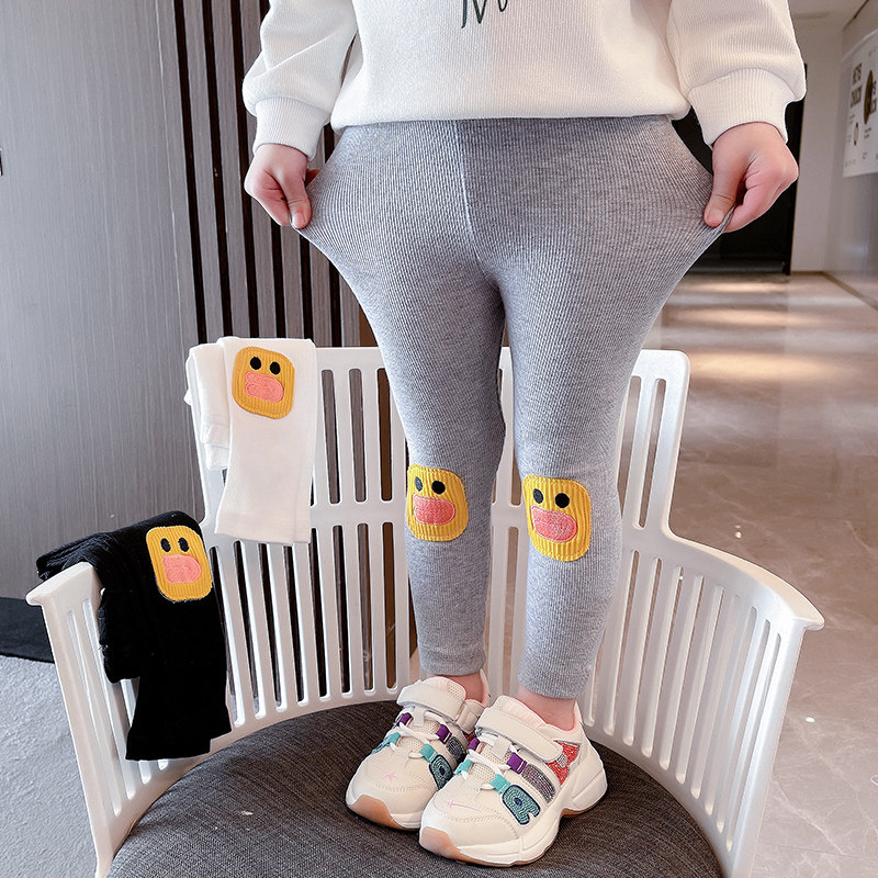 Girls' elastic inner pants spring clothes 2022 new spring and autumn children's baby outer wear pants little girl self-cultivation children's pants