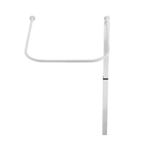 免打孔浴帘杆弧形加厚钛钢浴室隔断支撑杆卫生间挂帘杆可调节U型