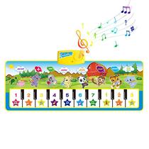 Couverture musicale jouet de piano pour enfants pédale éducative jeu pour bébé danse éducation précoce coussin de pied de piano animal bébé cm