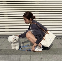 Корейская подлинная подлинность 1041009 кожа 100%сшивая наплечники для рисования веревки на насос хлопковой холст мешок