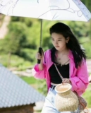 Корейская подлинная высокая щеки 1021509 хлопок на 100%летняя свежая маленькая измельченная мешка холста