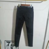 Модные эластичные джинсы с нашивками, приталенные джинсовые штаны, высокая талия