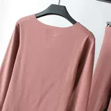 Двусторонное бархатное удерживающее тепло комфортное демисезонное термобелье, штаны, круглый воротник