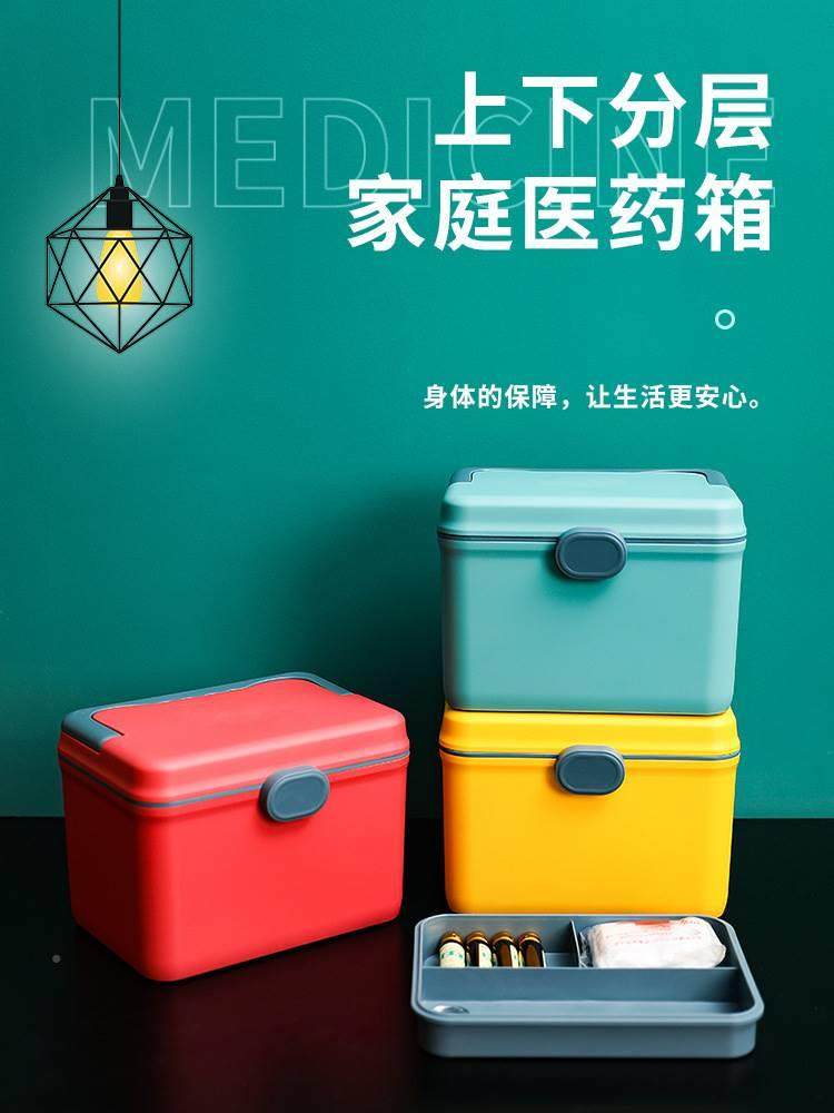 Medicine box, home medicine box, small medicine box, large capacity first aid medicine box, storage organizer box, separate pack, small medicine box 