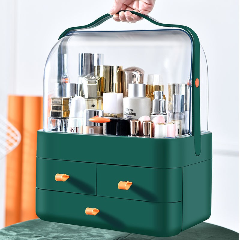 Web red cosmetics collection box drawer-type dust shelf desktop packaging box skin care dresser collection rack