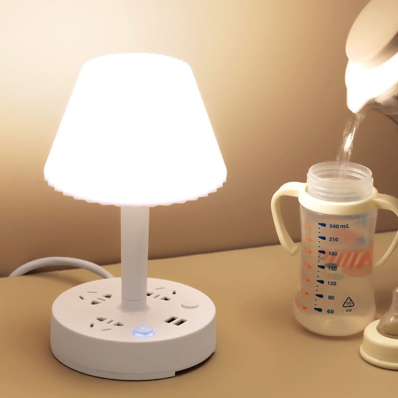 Plug board multi-functional LED table lamp wiring board housefeeding small nightlamp USB plug-in plug-in plug-in