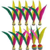 20 only loaded with board plume ball large head ball resistant to three-wool shuttlecock high elastic children adult entertainment Cricket triple wool ball