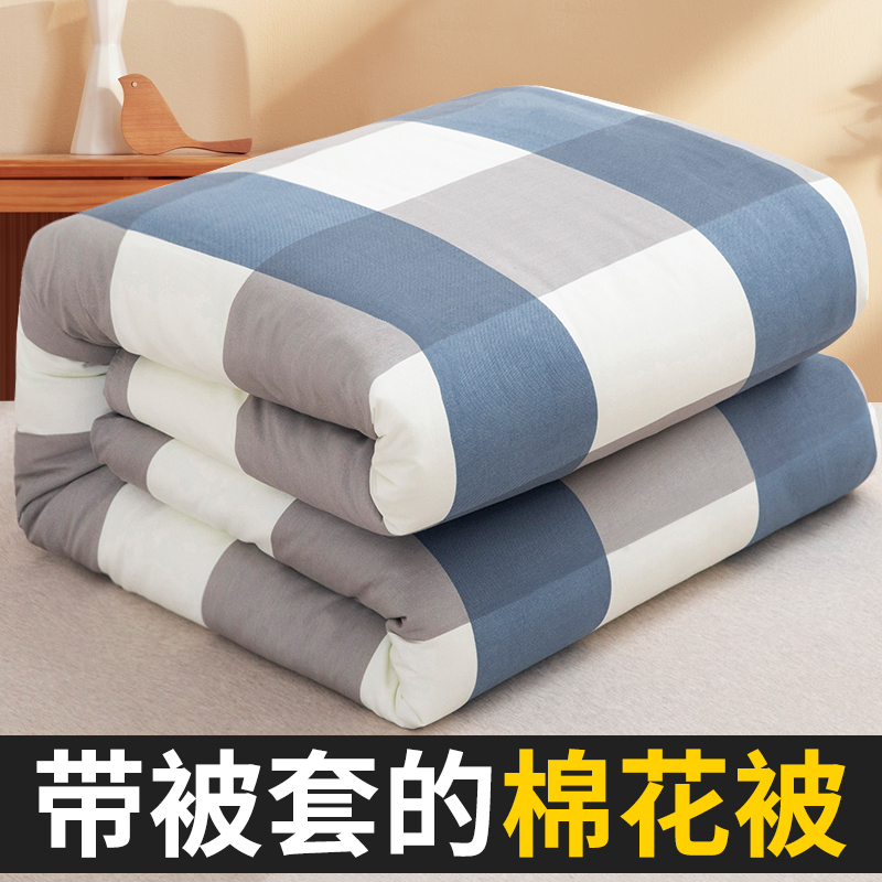 Quilt, Winter Quilt, All-Cotton, Thickened, Warm, Xinjiang Cotton Quilt, Single Student Dormitory Cotton Quilt, Quilt Core, Spring and Autumn, with Quilt Cover