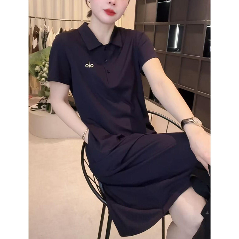 Polo Collar Design Dress, New Summer Style, Fashionable and Versatile, Slimming and Stylish, Solid Color Casual Everyday Dress