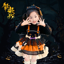 Halloween childrens costumes princess skirt girls cosplay witch kitten dress up clothes girl costumes
