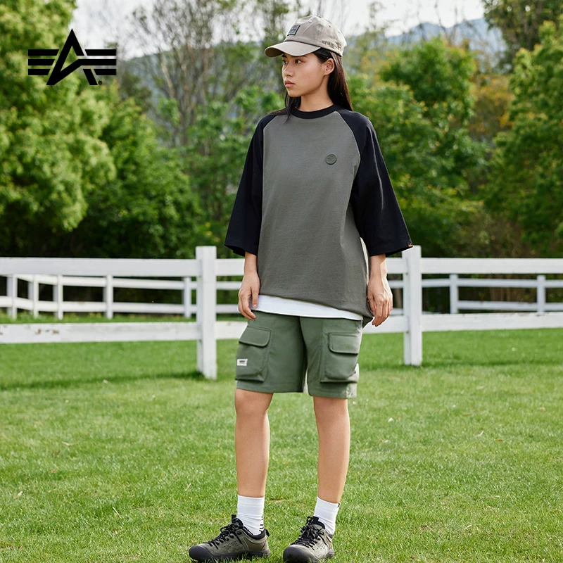 Мужские свободные трендовые прямые рабочие шорты Alpha от Alpha Industries