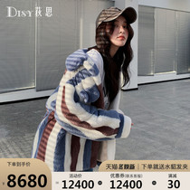 Disy 2020 new imported fashion mink coat womens whole Marten medium mink fur coat Young