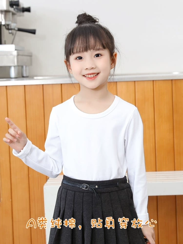 Детская хлопковая демисезонная футболка для мальчиков, термобелье, круглый воротник, подходит для подростков