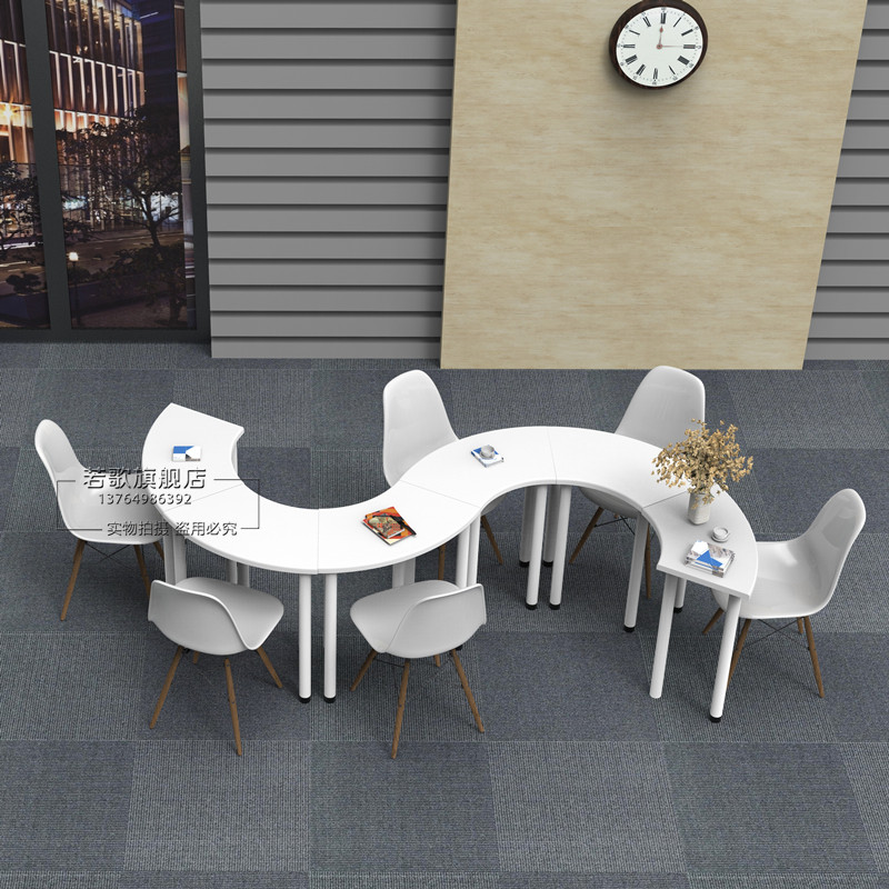 Splicing office room table and chair combination creative color training table psychological consultation table counseling table
