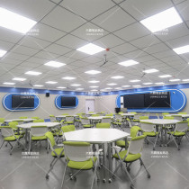 Smart Classroom Activities Table And Chairs Mobile Hexagon Training Table Free Combination Triangular Meeting Table Students Discussion Table