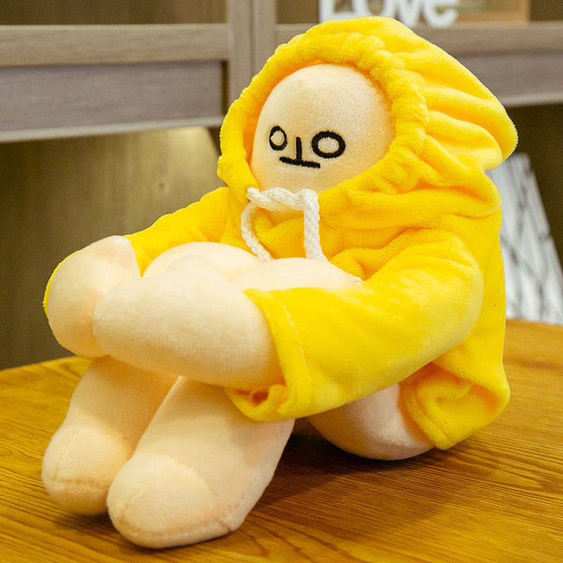 Rotten bear ins Korean net red cute healing system squatting banana expression pack doll plush gift