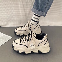 Fashion Light Extravagant Bottom Old Daddy Shoes Women 2023 Autumn Winter New Display Feet Small Casual Sneakers Small Heightening Shoes