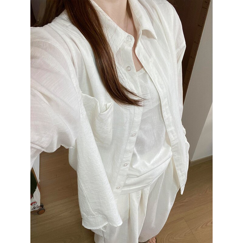 Summer Lightweight Sun-Protective Shirt for Women 2026 New Style Lazy Breathable Korean-Style Top Loose Casual Cardigan Jacket Summer Lightweight Sun-Protective Shirt for Women 2026 New Style Lazy Breathable Korean-Style Top Loose Casual Cardigan Jacket
