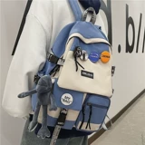 Ранец, вместительный и большой универсальный рюкзак, модная трендовая брендовая сумка через плечо, в корейском стиле, подходит для подростков, подходит для студента, для средней школы