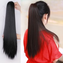 Wig Horse Tail Grip Clip Wig Woman Long Hair Strap With High Ponytail God Instrumental Long Straight Hair End False Pony Tail