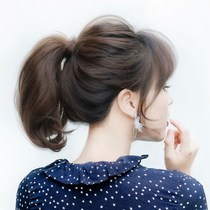 Wig ponytail strap type grip clip small number of short curly hair emulation hair fluffy natural invisible braid pear flower short haircut