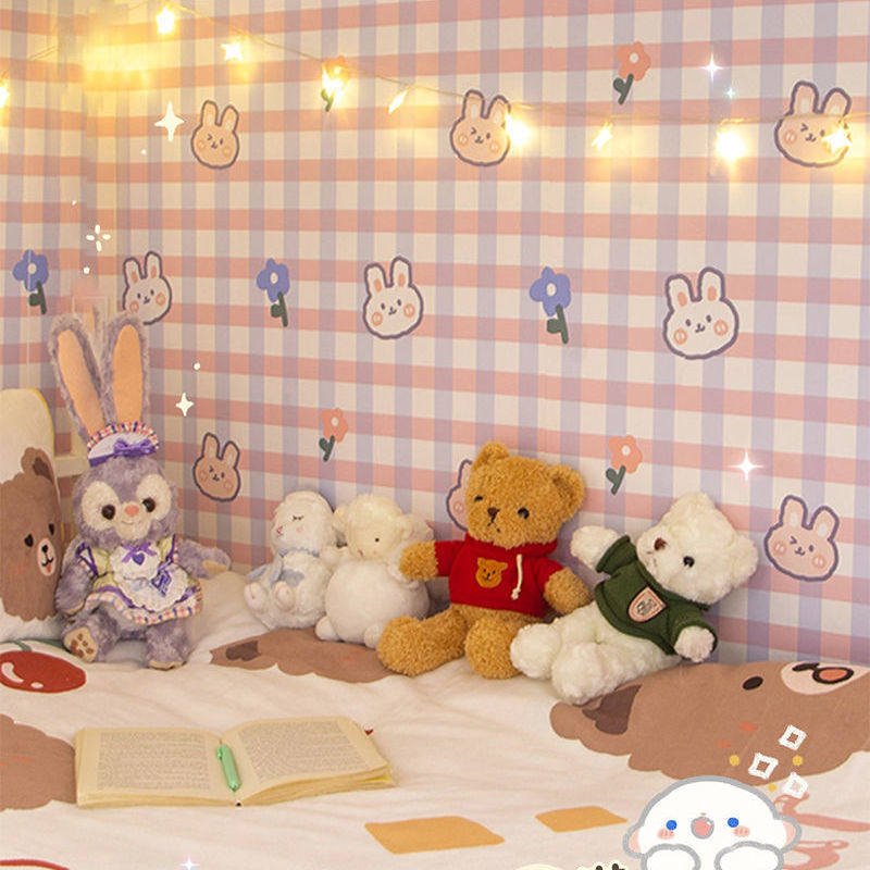 Self-adhesive ins dormitory wallpaper bedroom warm college student dormitory Mori girl desktop net red cute wallpaper b