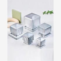 Square tube column head wrought iron railing capped guardrail decorative cover zinc steel fence lotus column cap stamping accessories top cover