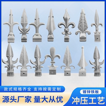 Wrought iron accessories fine decorative spear points gate railings guardrails fences spear points spear head sets square tube aluminum alloy spear heads