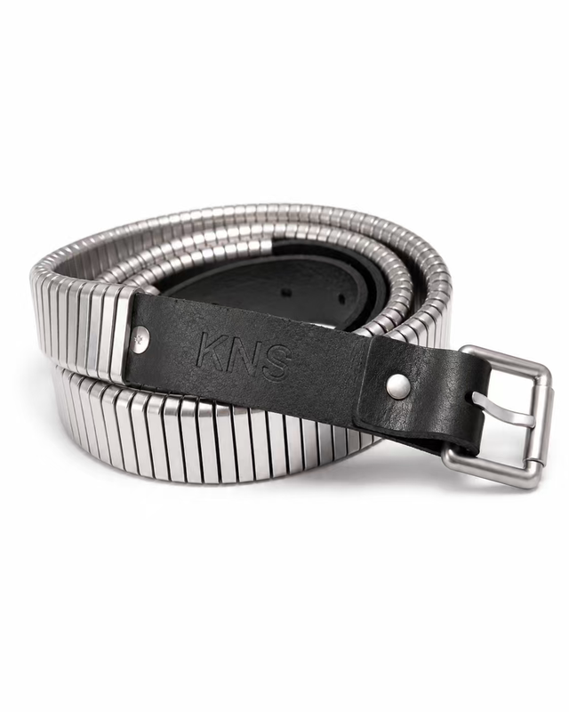 Kisekino Saigen Kns Stapler Belt Metal Belt Leather Belt