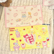 Original Cute Cartoon Leather Star Della Pie cake Ling Nabel Pet Pet Dining Mat Waterproof Cushion Anti-Slip Mouse Mat