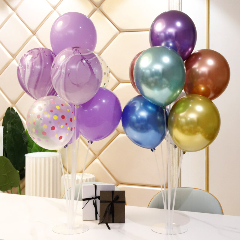 Table floating balloon layout shopping mall venue thanksgiving layout banquet anniversary table floating opening balloon birthday party