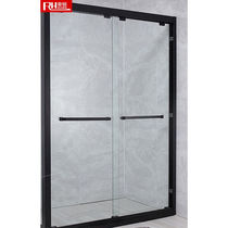 Shower room partition bathroom in-line sliding door bath screen household dry and wet separation glass door shower room customization