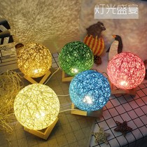 Vines Small Night Lights Bedrooms Bedrooms Headlights Creative Nordic Network Red Girls INS Starair ambience Night Market Stall Lamps