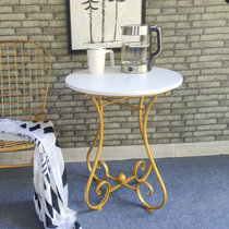 Simple little tea few iron art in small round table balcony type side a few mini - red live room