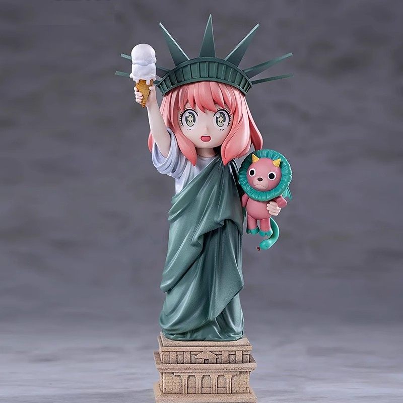 Spy X Family Gk Statue of Liberty Anya Figure Anya Gift Anime Creative Case Desktop Ornament