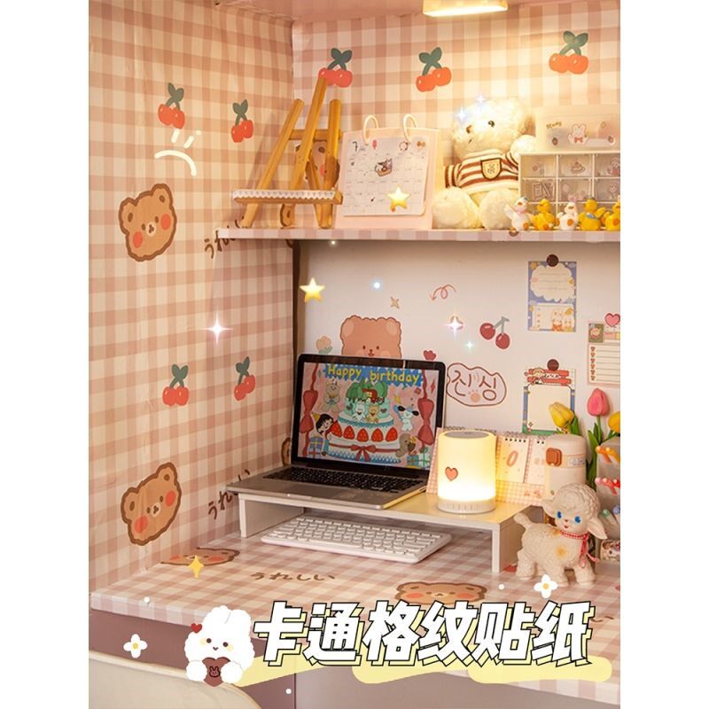 Wallpaper 2021 new net red wallpaper Self-adhesive Ins Wind Dormitory Female College Student Dorm Room Bedroom Girl Sticker Warm
