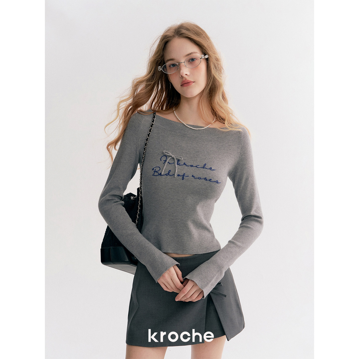 KROCHE 配色 長袖 ニット KP8014