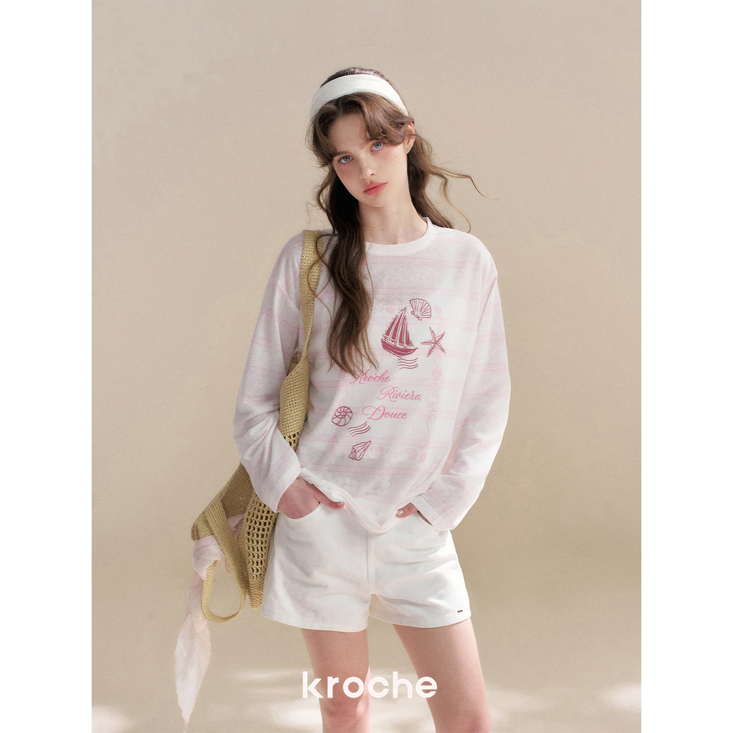 KROCHE ストライプ Tシャツ KE8061