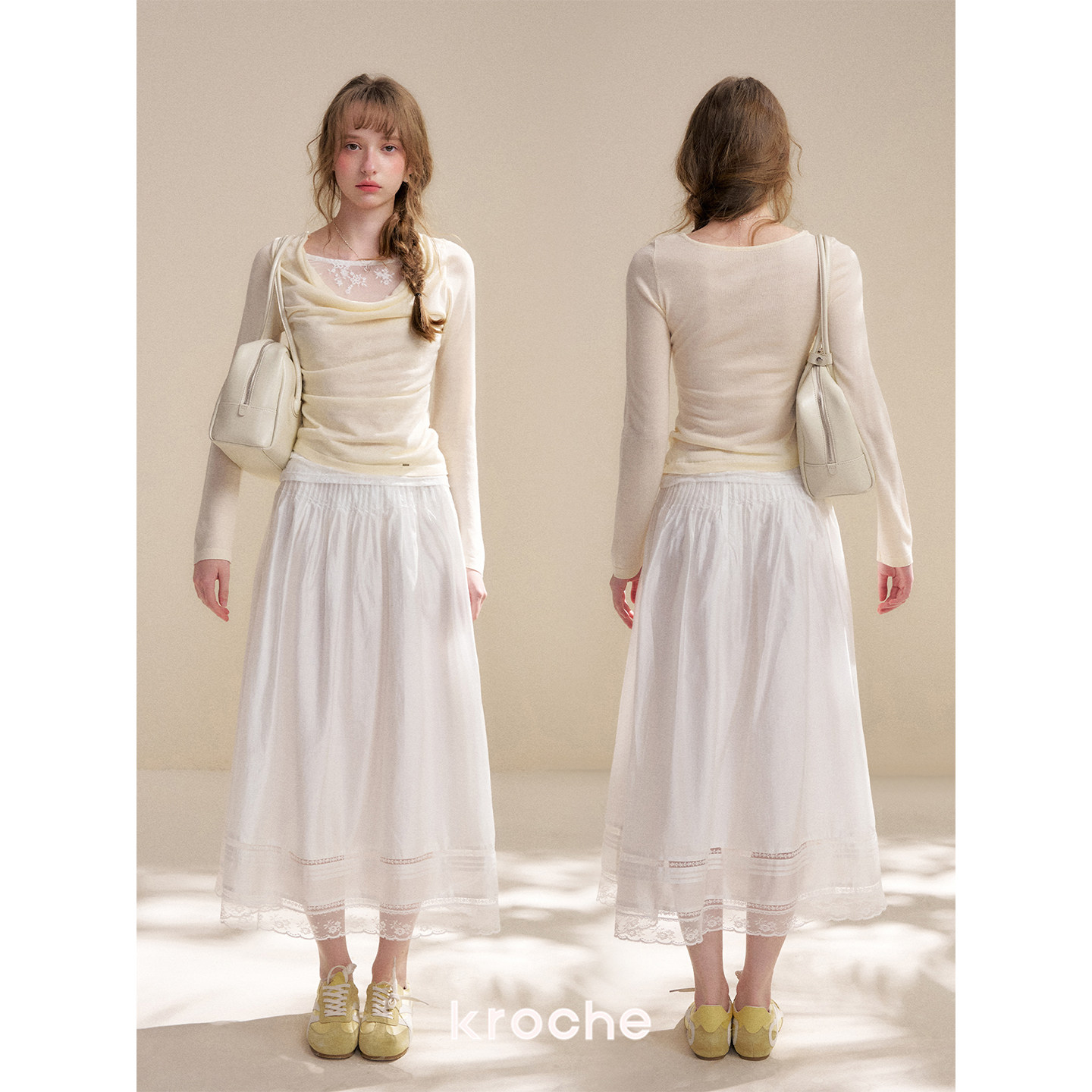KROCHE レース スカート KD4056