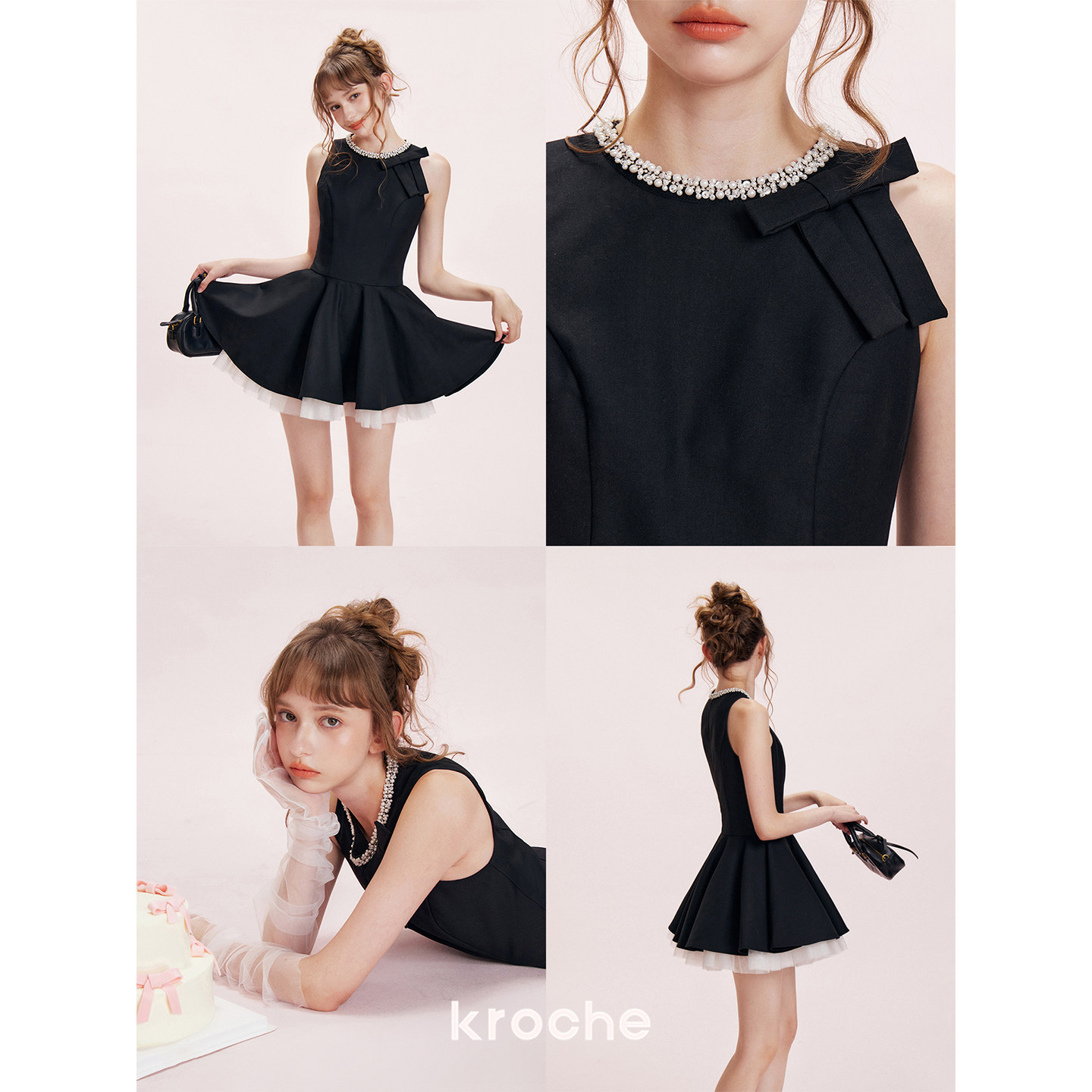 KROCHE リボン ワンピース KR5128