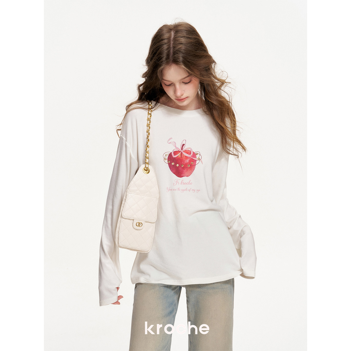 KROCHE リボン Tシャツ KE4045
