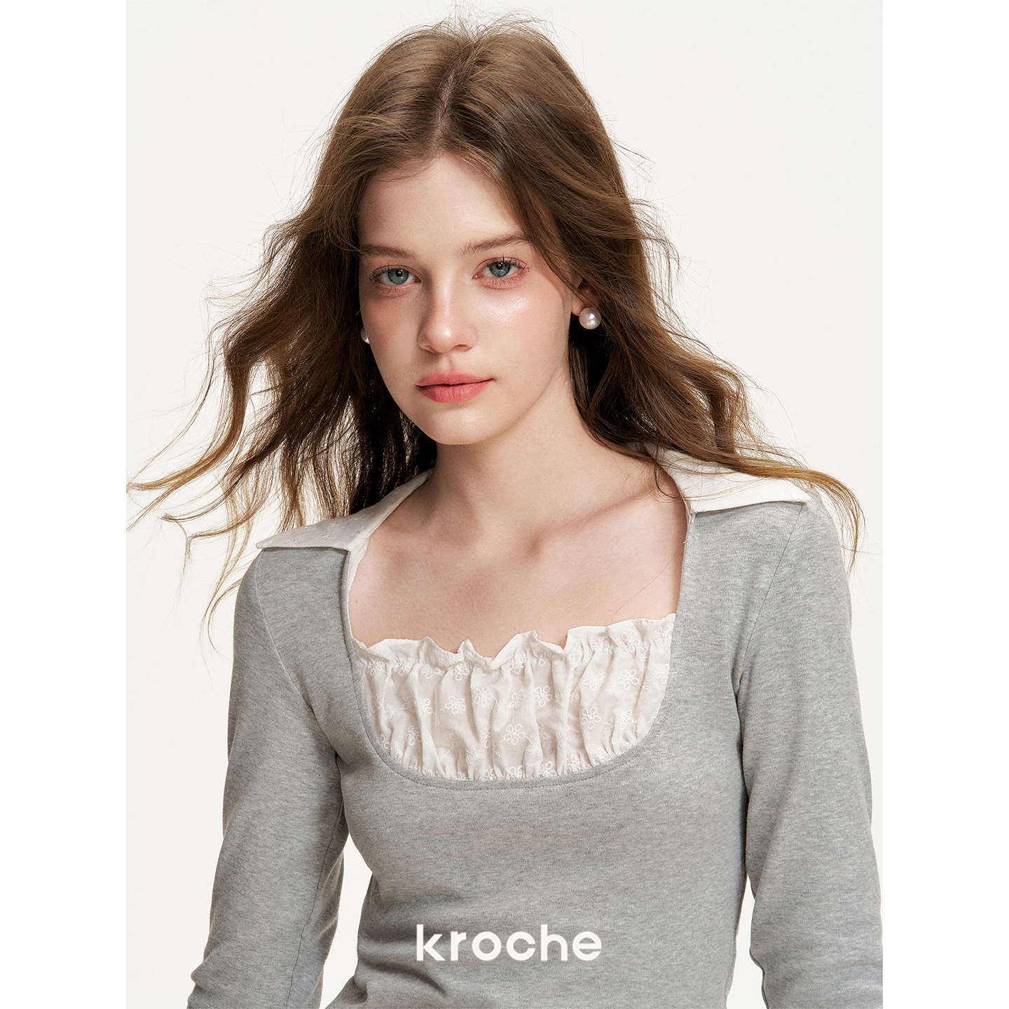 KROCHE 重ね着風 Tシャツ KE7048