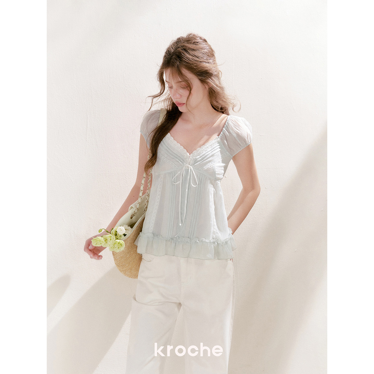 KROCHE レース Tシャツ KWF2038