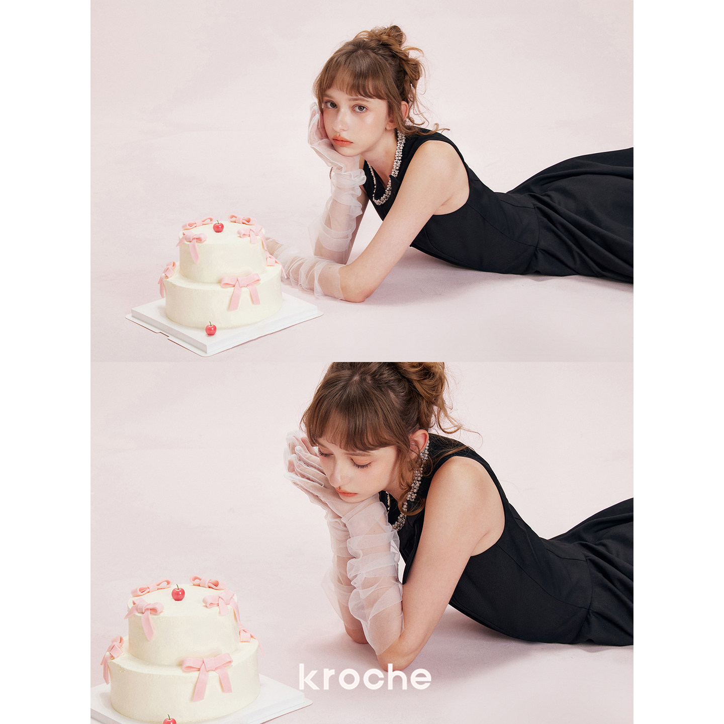 KROCHE リボン ワンピース KR5128