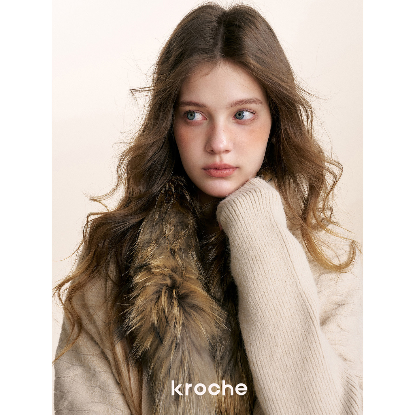 KROCHE ケーブル編み 長袖 ニット KTS7012